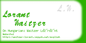 lorant waitzer business card